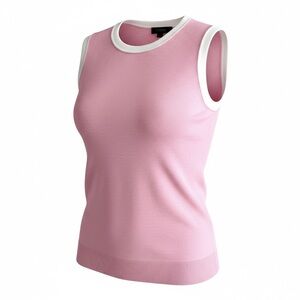 Zara Light Pink and White Tank Top